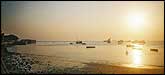 sunset over sea