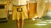 Yellow mini skirt... Yellow mini skirt...