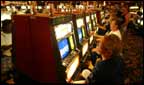 Slot machines in a casino.
