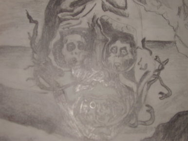 Sketch of skulls